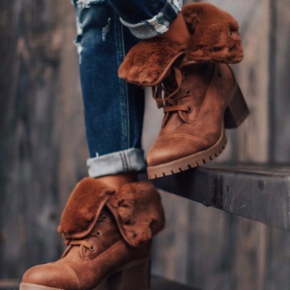 Shoes - LIAM Vegan Fur Boot - TAN
